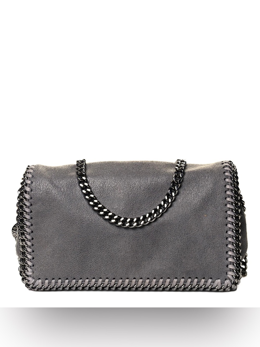 Stella McCartney Falabella Grey Chain-Edged Crossbody Bag
